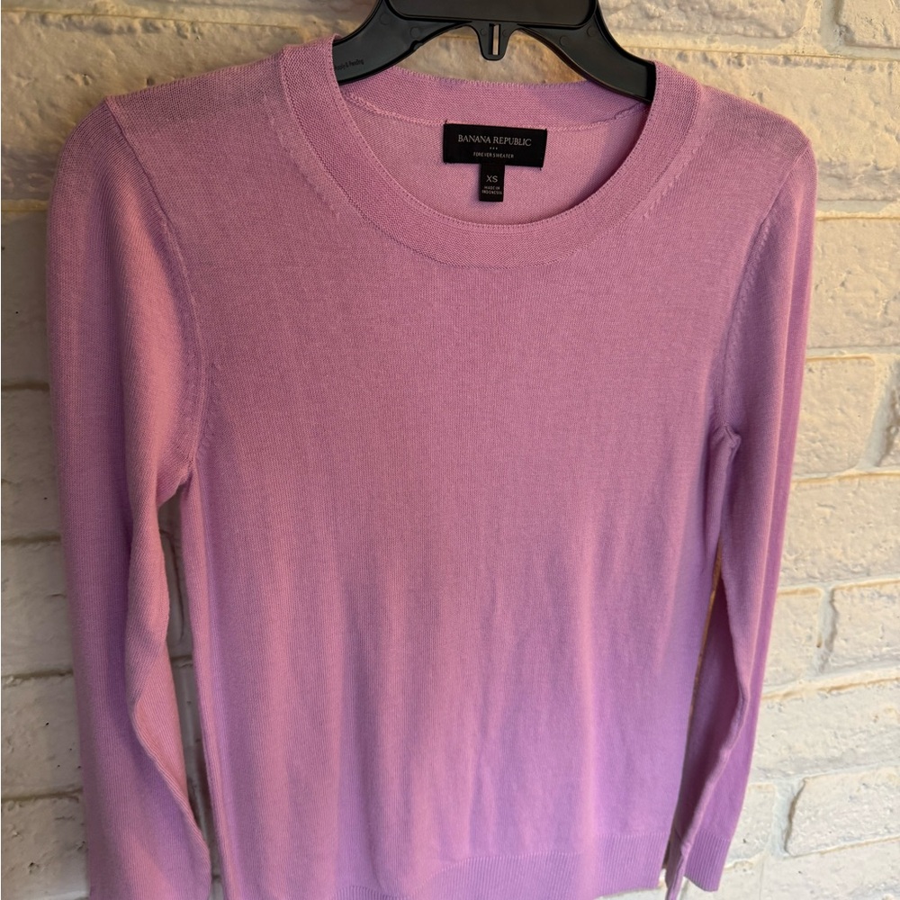 Banana Republic Women's Lavender Long Sleeve Top